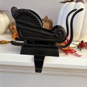Pottery Barn Black Sleigh stocking holder